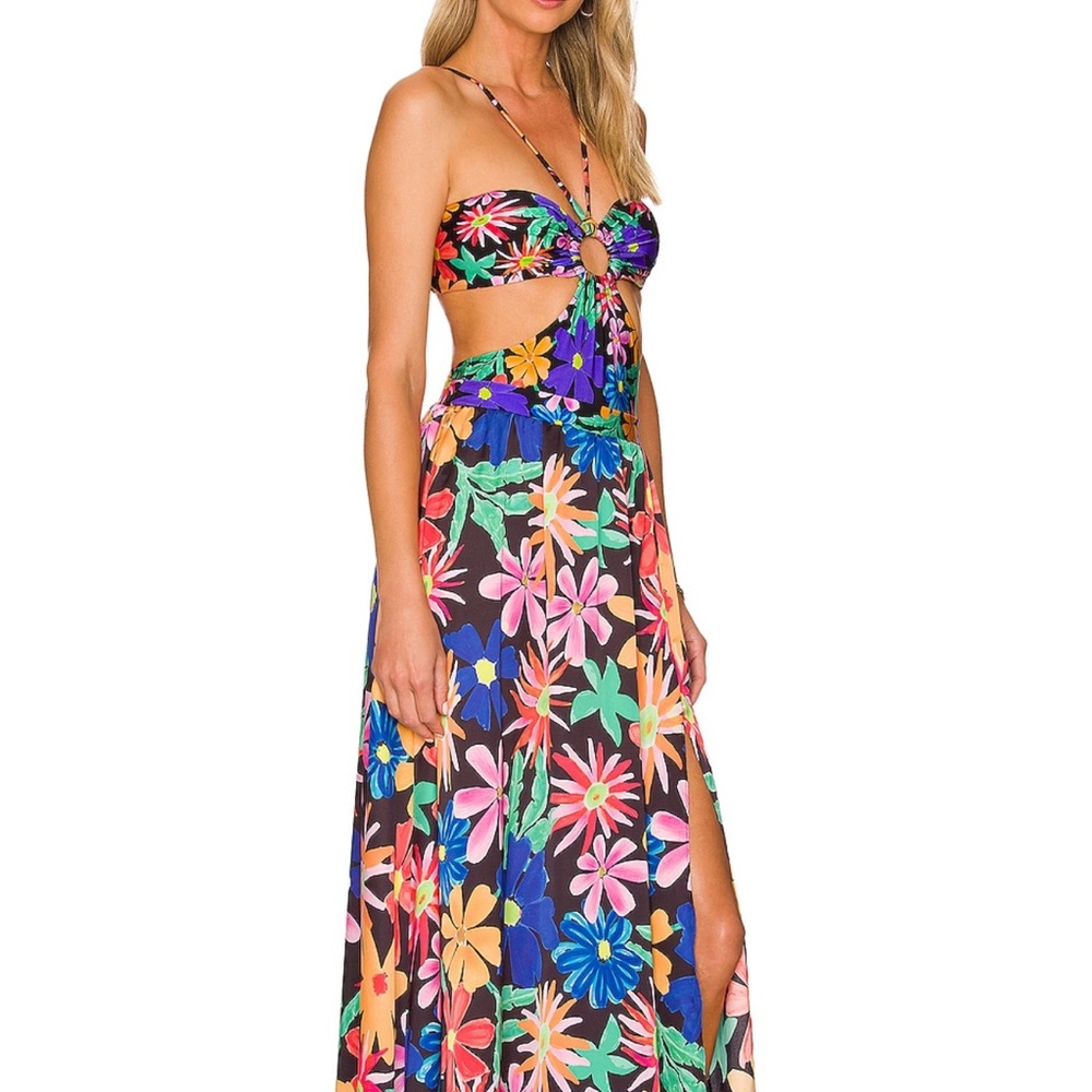 NWT PatBO Aster Halterneck Beach Dress retails $493 size S - Picture 2 of 3